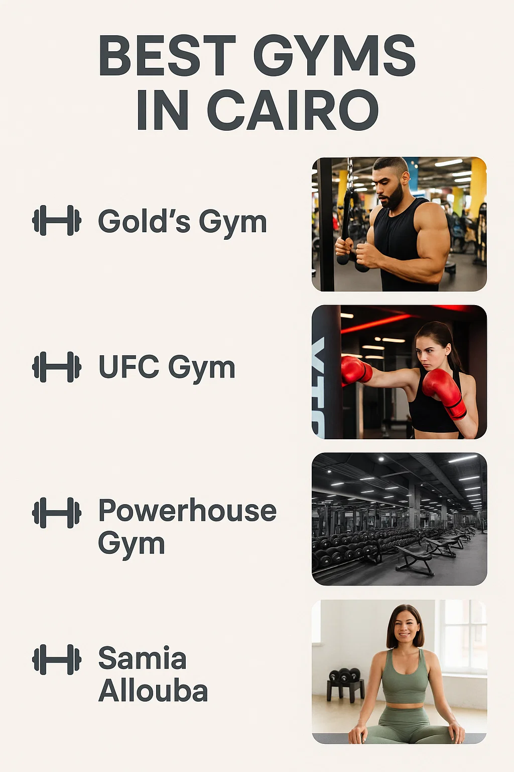 Find the Best Gyms in Cairo