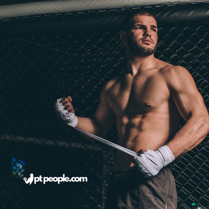 Mens BJJ class learning self-defense techniques in Dubai