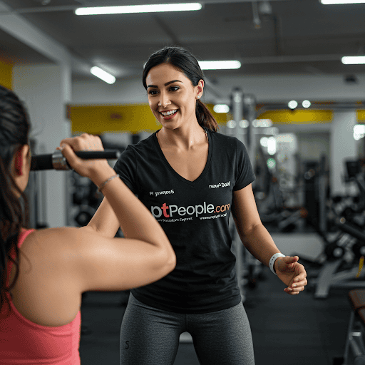 Modern gym interior with free weights in New Delhi
