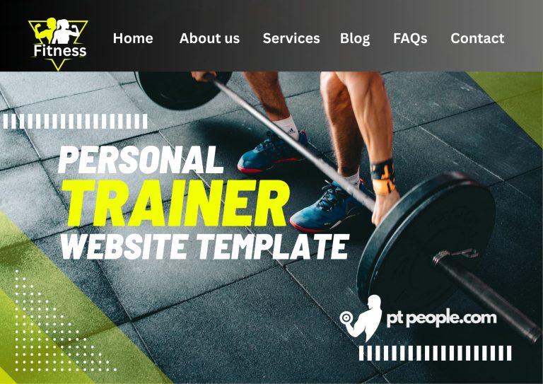 Personal trainer website template for fitness professionals in London (1)