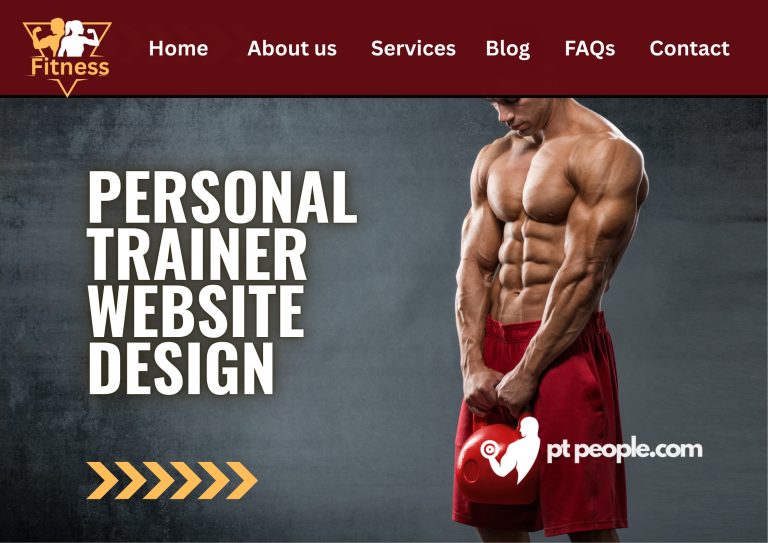 Professional fitness trainer website template designed for Berlin