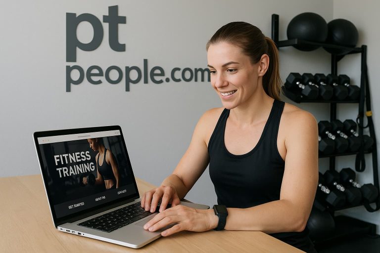 Freelance personal trainer building a fitness website to attract new clients