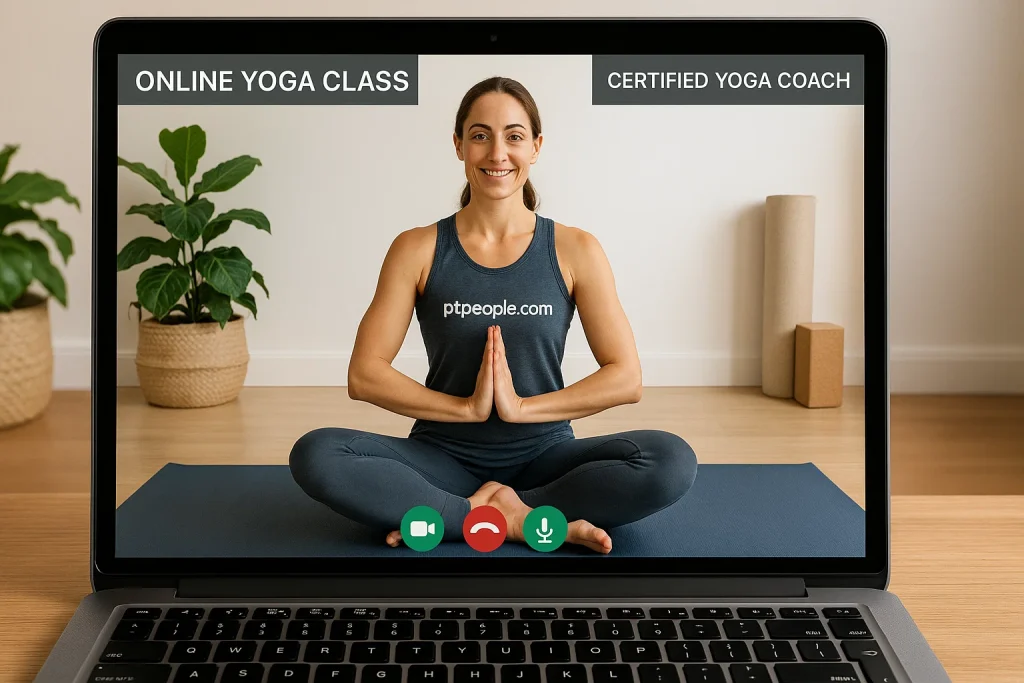 Freelance yoga instructor creating a profile on PTpeople.com